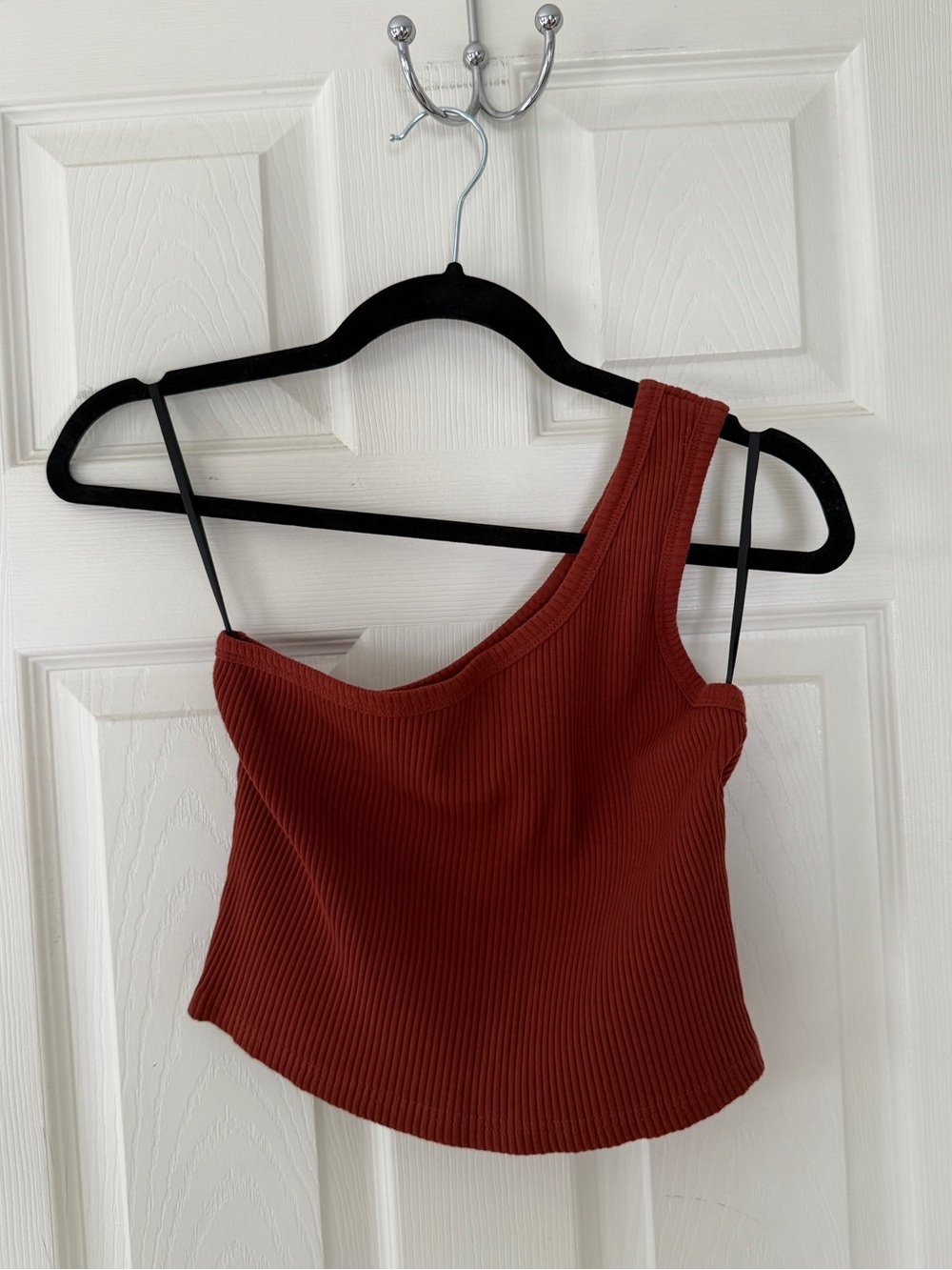 Rust Orange One Shoulder Top - Picture 5 of 5